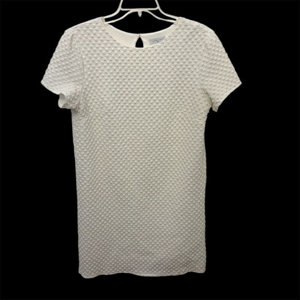 Lida Kate Women's White Shift Dress‎ Size S Knee Length Casual